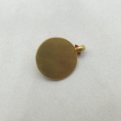 18K Solid Gold Emerald Vintage Pendant - Kanika Creations
