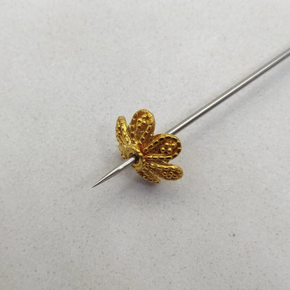 18K Solid Yellow Gold Spacer Caps 13MM