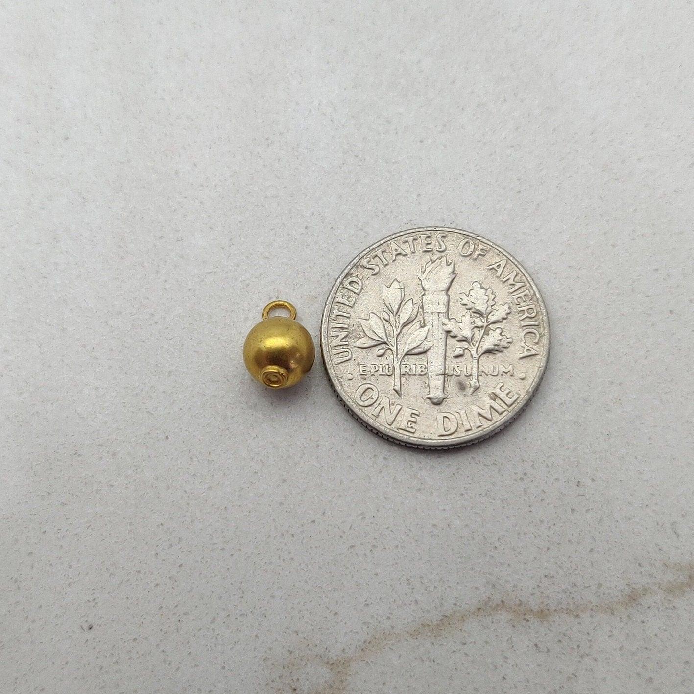 18k Solid Yellow Gold Ball Spacer Beads 5.5mm - Kanika Creations