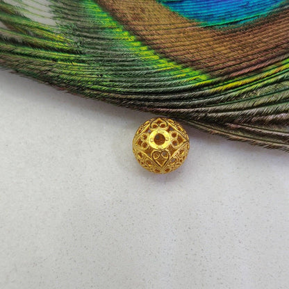 18k Solid Yellow Gold Rondelle Spacer Beads-10 MM - Kanika Creations