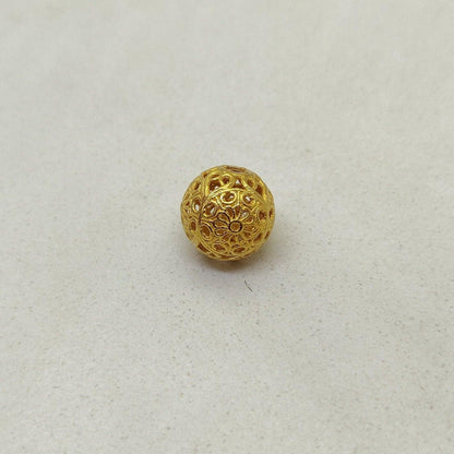 18k Solid Yellow Gold Rondelle Spacer Beads-10 MM - Kanika Creations