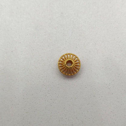18K Solid Yellow Gold Bicone Acrylic Round Beads 1.9mm - Kanika Creations