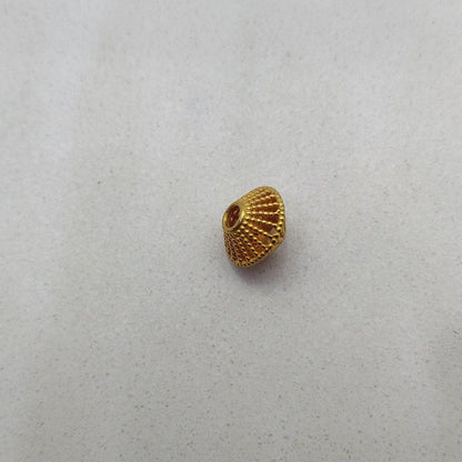 18K Solid Yellow Gold Bicone Acrylic Round Beads 1.9mm - Kanika Creations