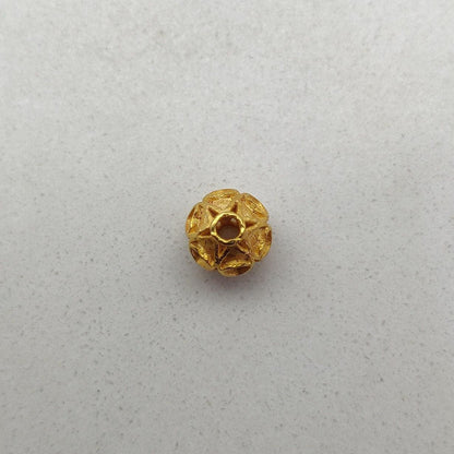 18k Solid Yellow Gold Round Spacer 8mm Beads - Kanika Creations