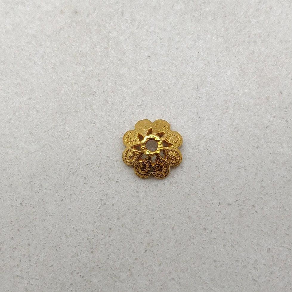 18k Gold Beads Caps Spacer For Jewelry Craft - Kanika Creations