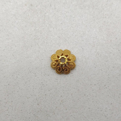 18k Gold Beads Caps Spacer For Jewelry Craft - Kanika Creations