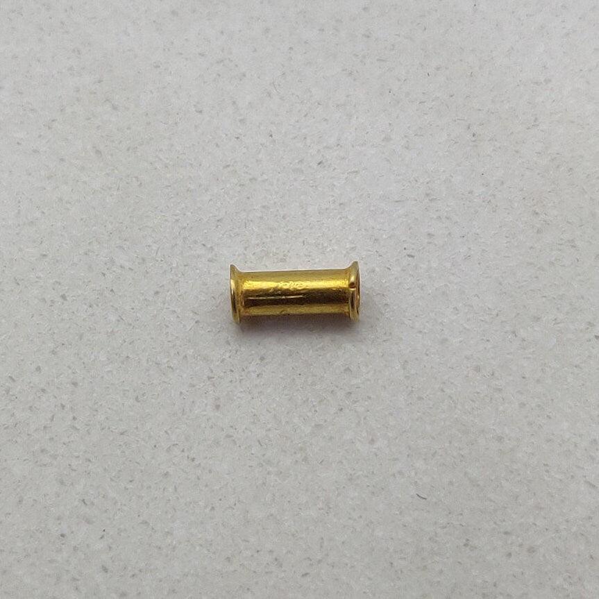 18K Solid Yellow Gold Tube Spacer Beads Sold as 2 Pcs - Kanika Creations