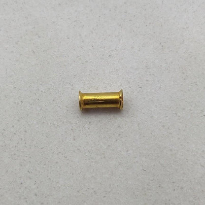 18K Solid Yellow Gold Tube Spacer Beads Sold as 2 Pcs - Kanika Creations