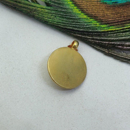 18K Solid Gold Emerald Vintage Pendant - Kanika Creations