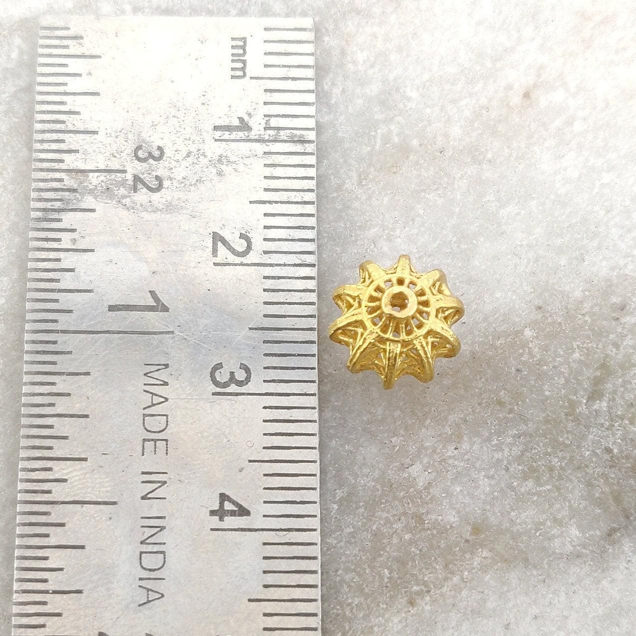 18k Yellow Gold Melon Spacer Charm-9X8 MM - Kanika Creations