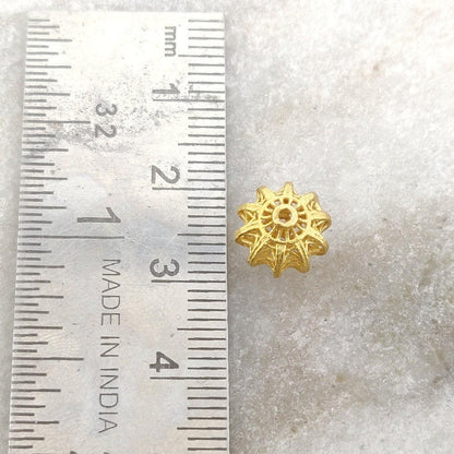 18k Yellow Gold Melon Spacer Charm-9X8 MM - Kanika Creations