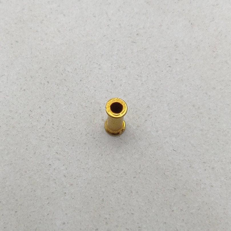 18K Solid Yellow Gold Tube Spacer Beads Sold as 2 Pcs - Kanika Creations