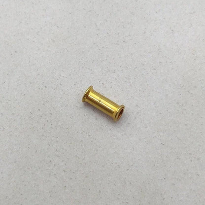 18K Solid Yellow Gold Tube Spacer Beads Sold as 2 Pcs - Kanika Creations