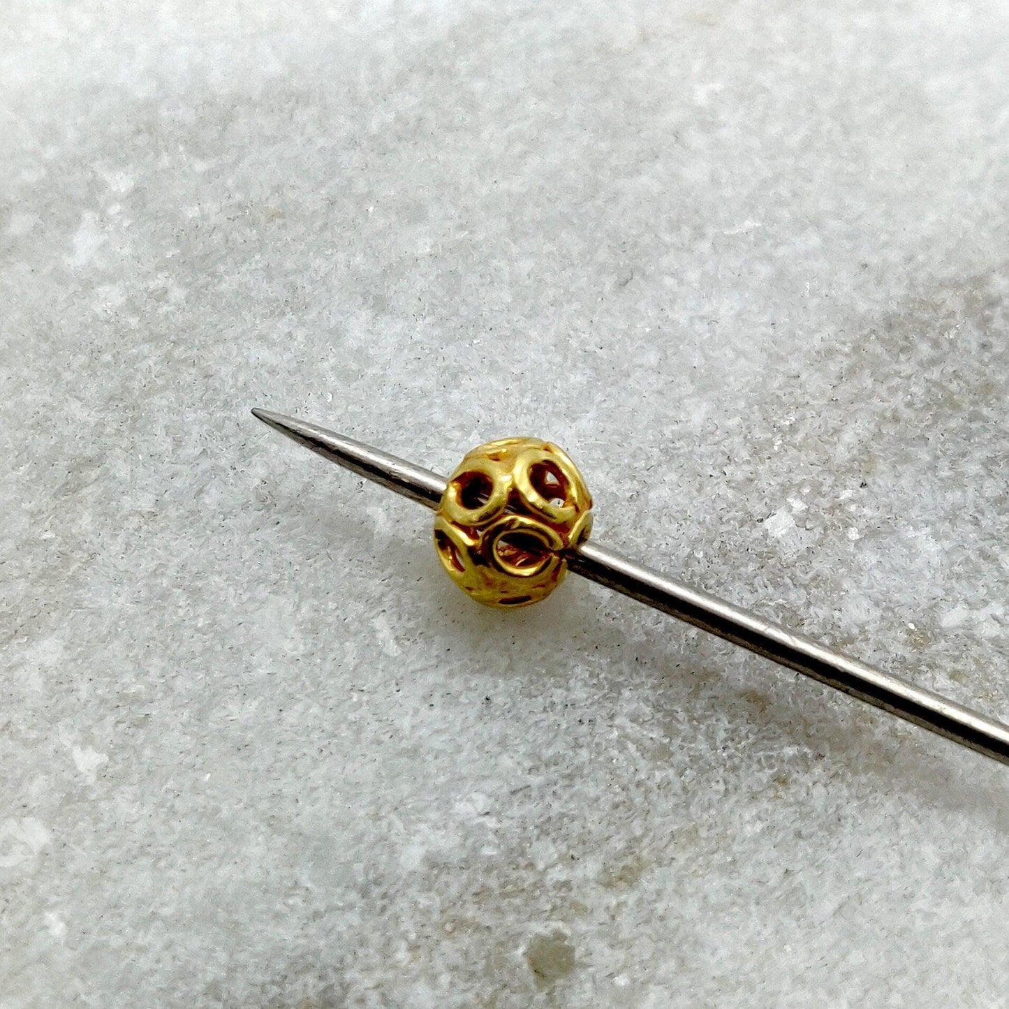 5mm 18k Yellow Gold Round Spacer Beads - Kanika Creations