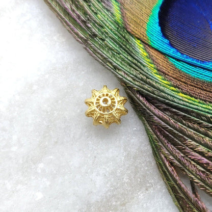 18k Yellow Gold Melon Spacer Charm-9X8 MM - Kanika Creations