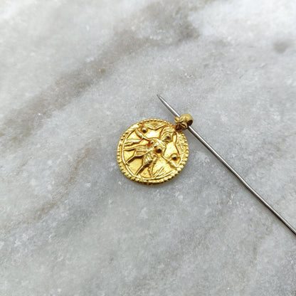 18K Gold Pendant of Indian Goddess Charm Pendant - Kanika Creations