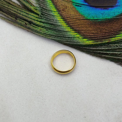 18k Gold Smooth Round 12mm Spacer Beads
