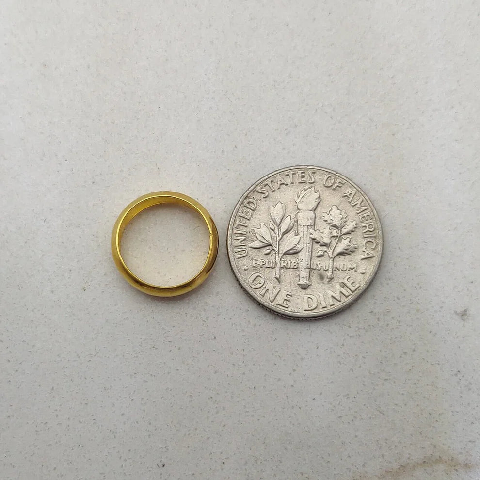 18k Gold Smooth Round 12mm Spacer Beads