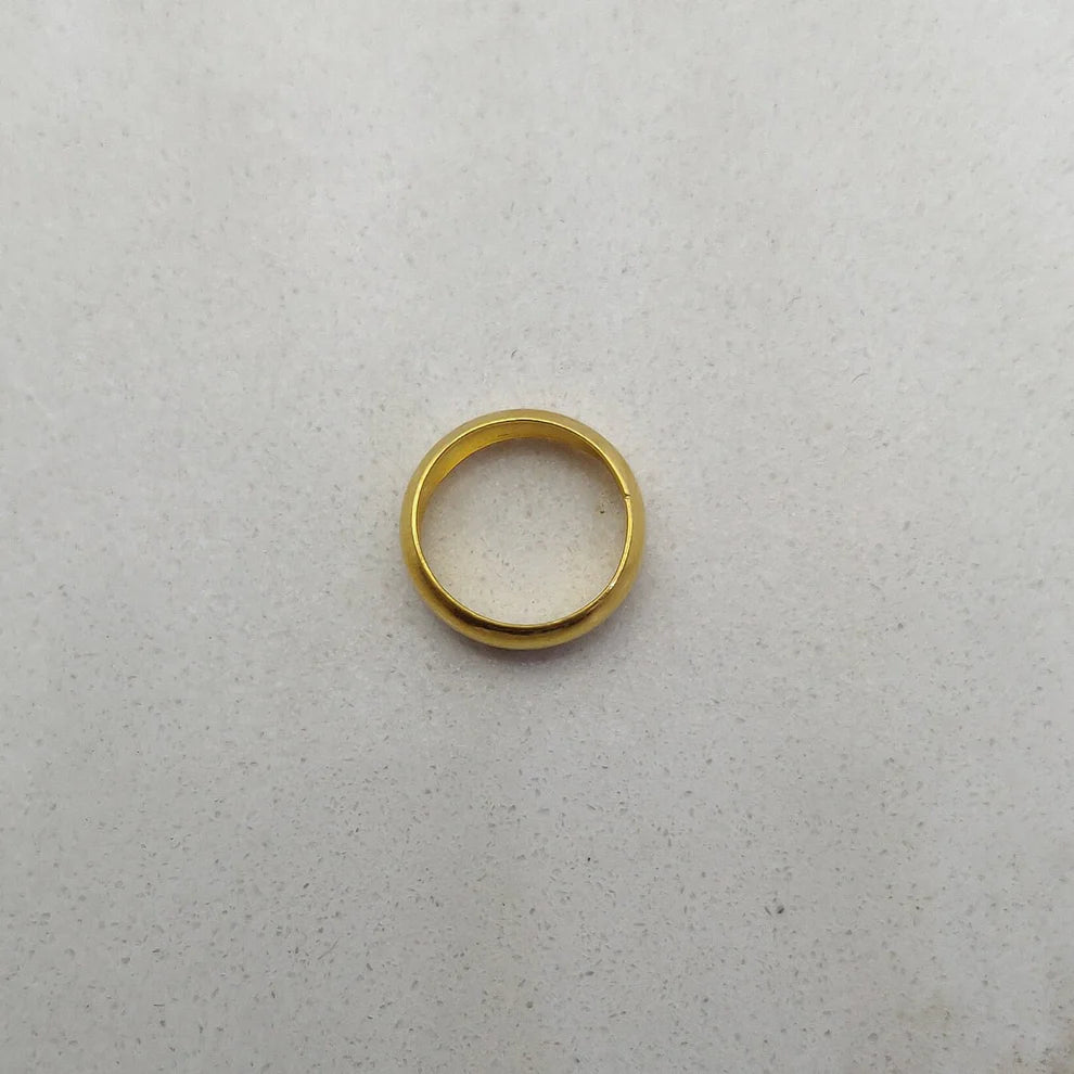 18k Gold Smooth Round 12mm Spacer Beads
