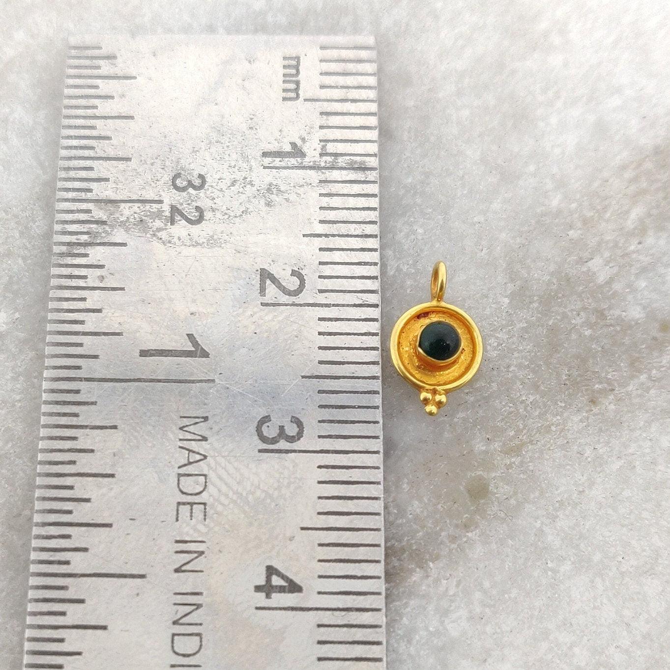 18k Solid Yellow Gold Charm Pendant 6x10mm - Kanika Creations