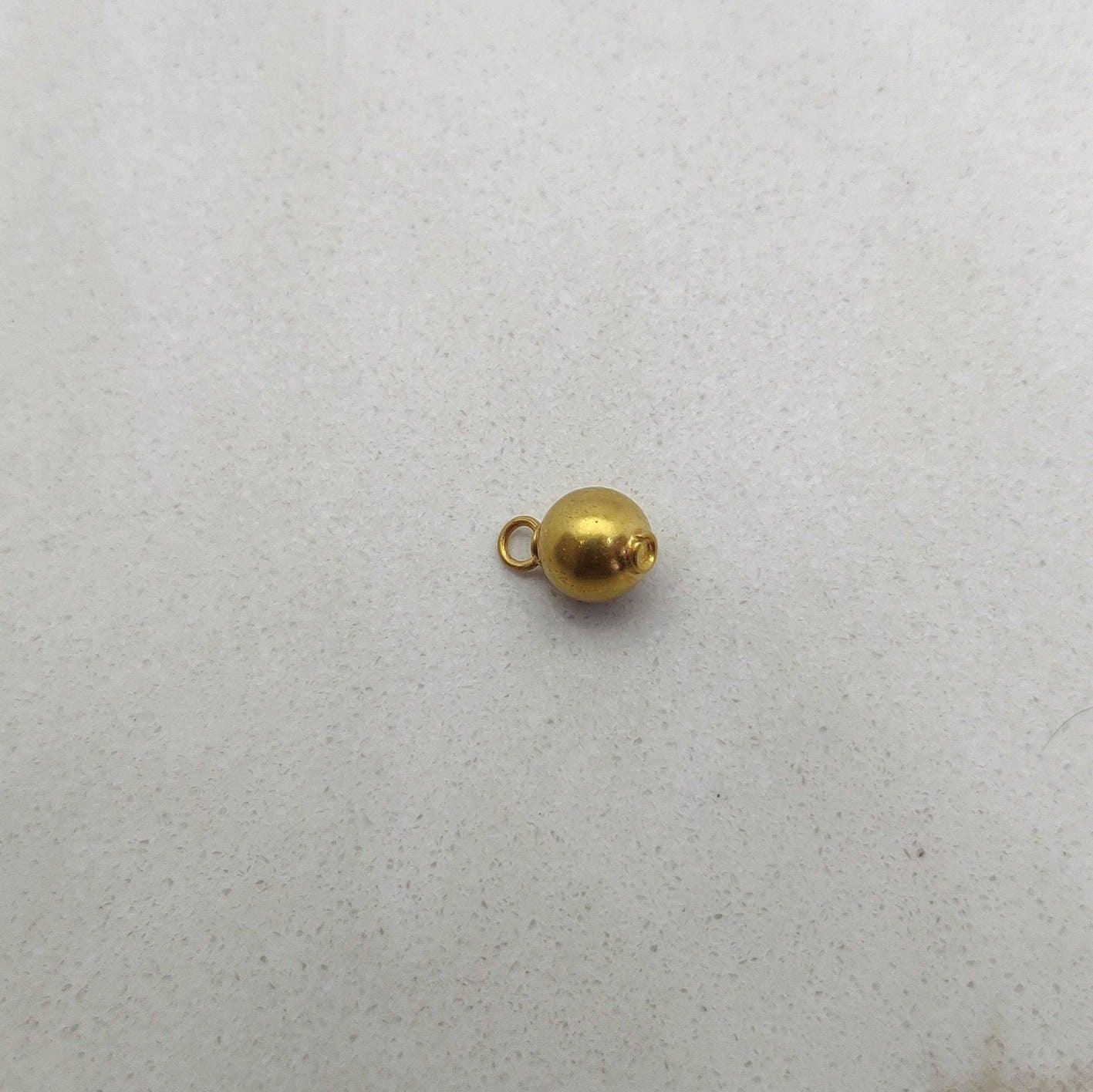 18k Solid Yellow Gold Ball Spacer Beads 5.5mm - Kanika Creations