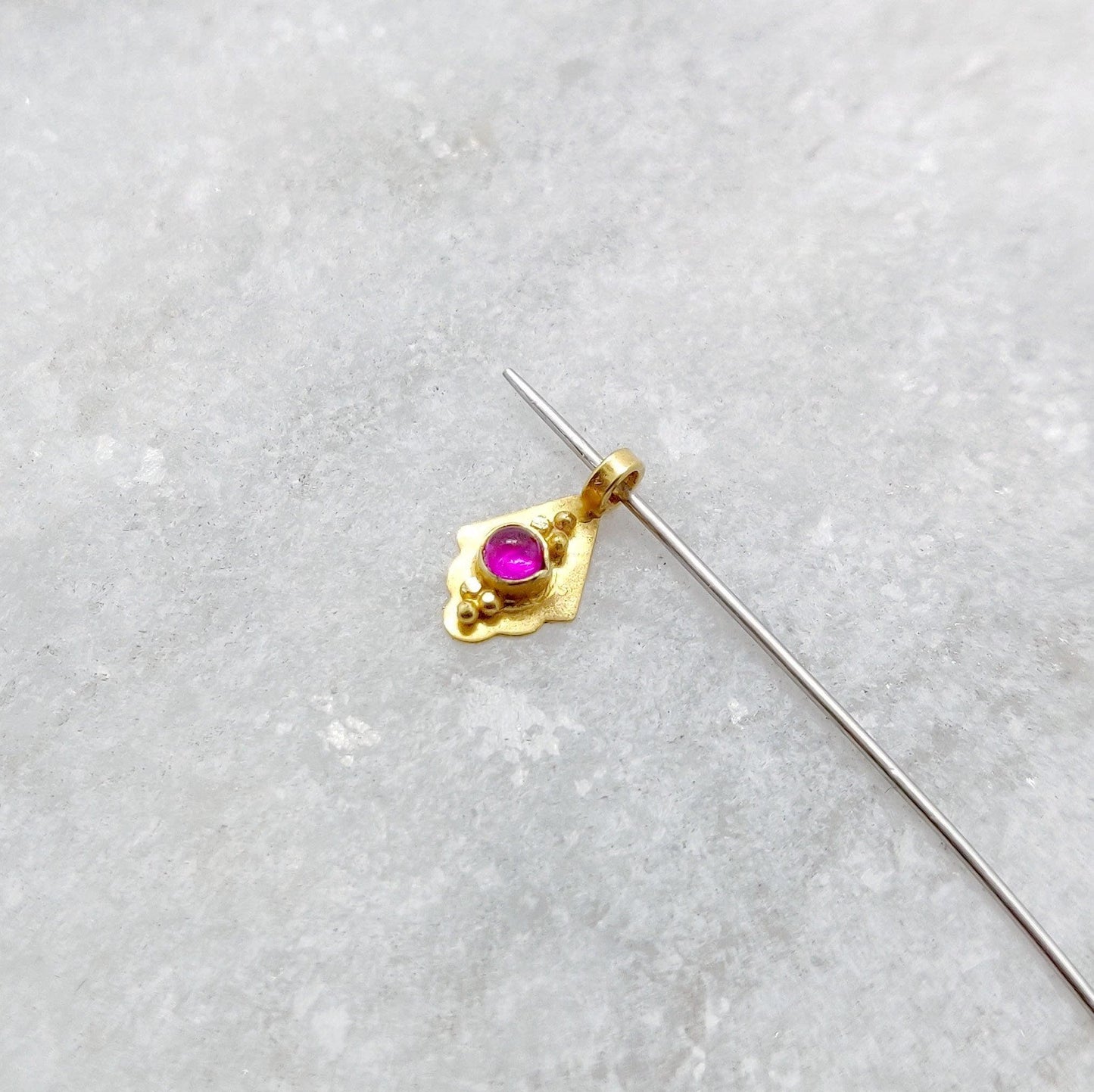 18k Gold Fancy Dainty Charm Pendant Jewelry 9mm - Kanika Creations