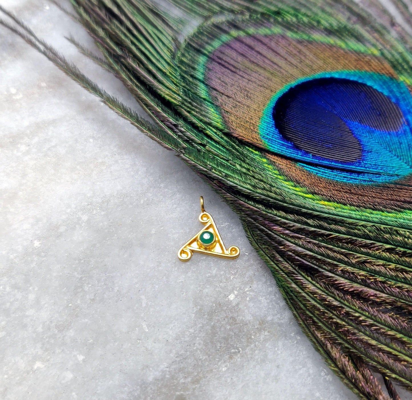 18k Yellow Gold Fancy Charm Pendant for Customized Jewelry - Kanika Creations