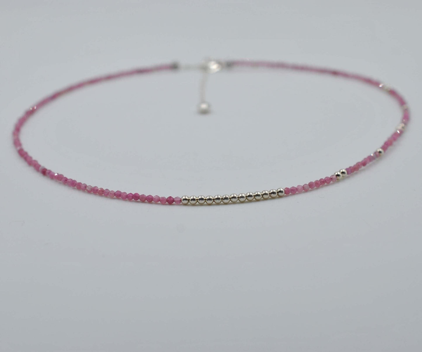 Shop Now ! Pink Tourmaline Beaded Necklace - Kanika Creations