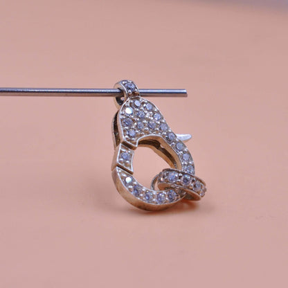 Sterling Silver Multi Gemstone Lobster Claw Clasp Lock - Kanika Creations
