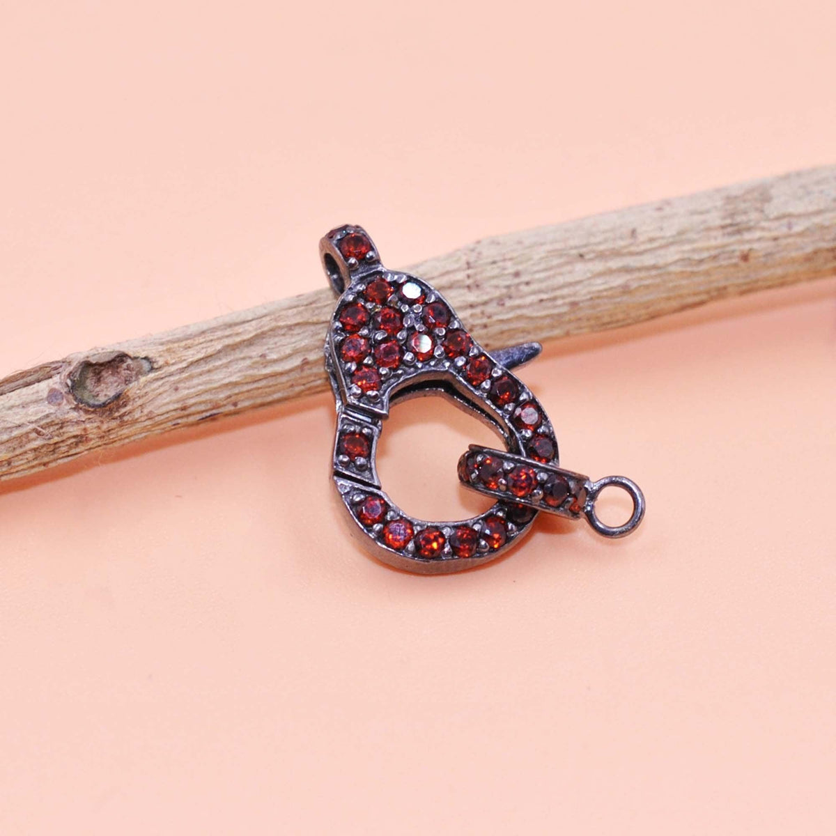 Sterling Silver Multi Gemstone Lobster Claw Clasp Lock - Kanika Creations