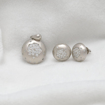 Cubic Zirconia Minimalist Silver Jewelry Set - Kanika Creations