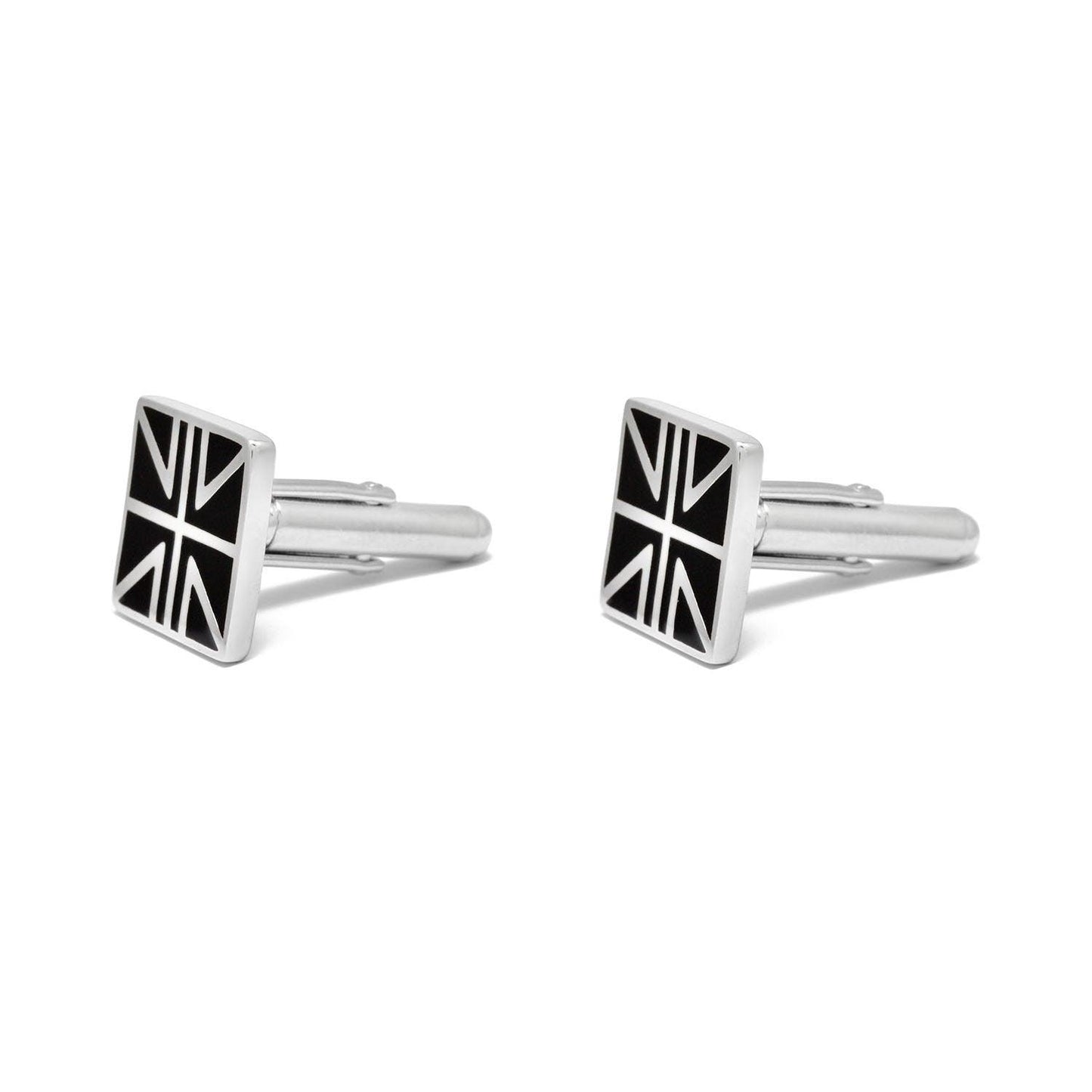 Handcrafted Union Jack Silver Cufflinks - Kanika Creations
