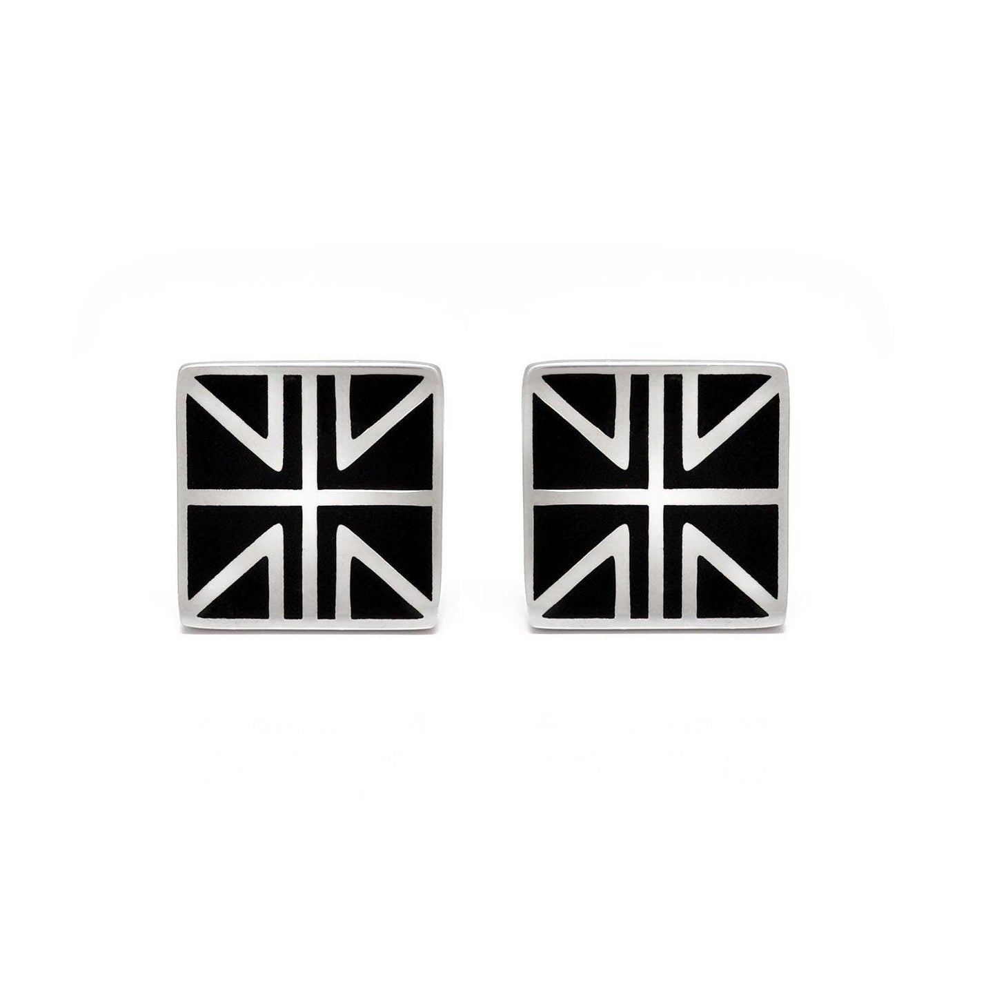 Handcrafted Union Jack Silver Cufflinks - Kanika Creations