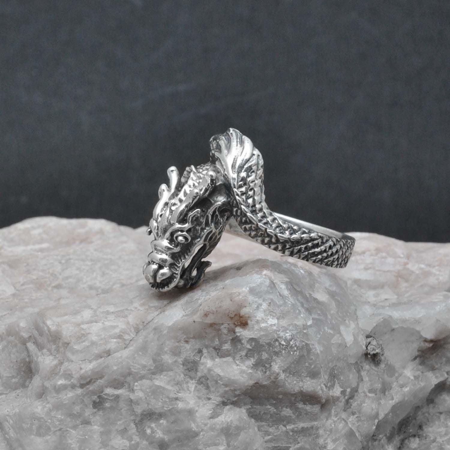 Sterling Silver Dragon Ring Size 9 Dragon Lovers! - Kanika Creations