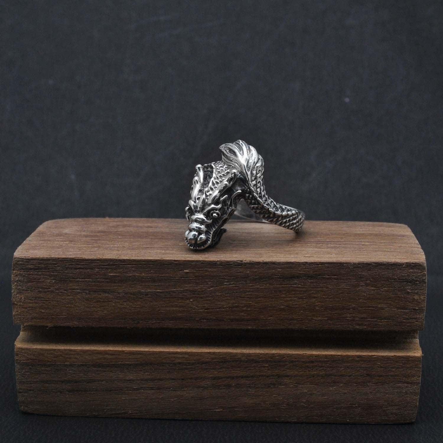 Sterling Silver Dragon Ring Size 9 Dragon Lovers! - Kanika Creations
