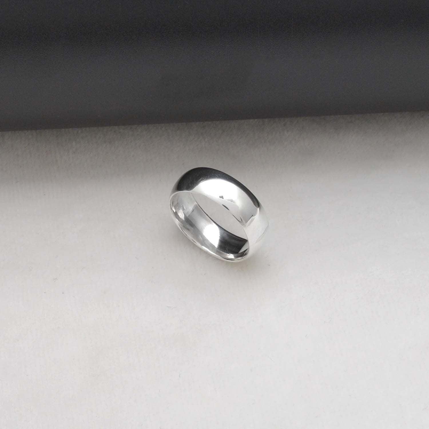 Smooth Plain Sterling Silver Band Ring Size 10 - Kanika Creations