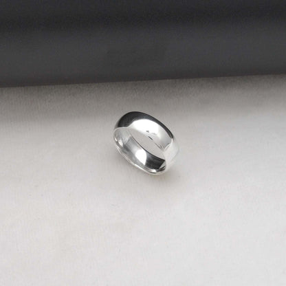Smooth Plain Sterling Silver Band Ring Size 10 - Kanika Creations