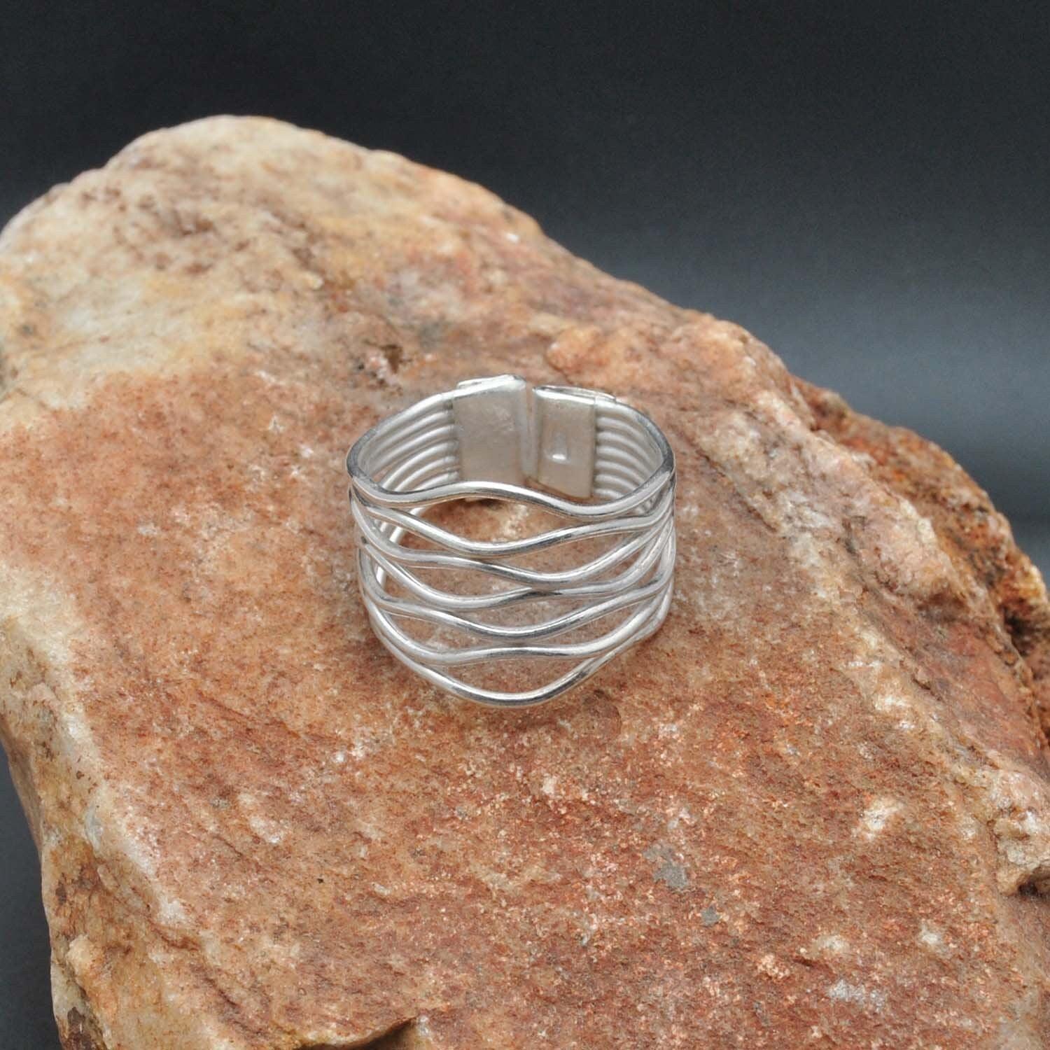 925 Sterling Silver Women Band Ring Size 9 - Kanika Creations