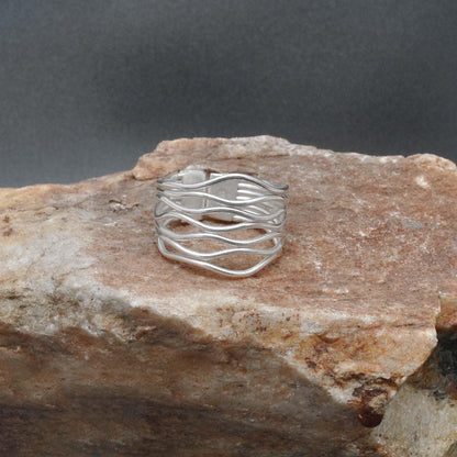 925 Sterling Silver Women Band Ring Size 9 - Kanika Creations