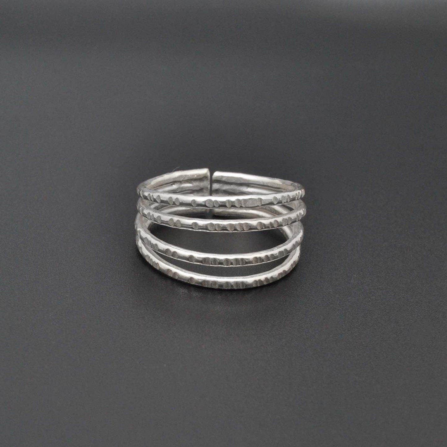Sterling Silver Stackable Hammered Ring Size 9 - Kanika Creations