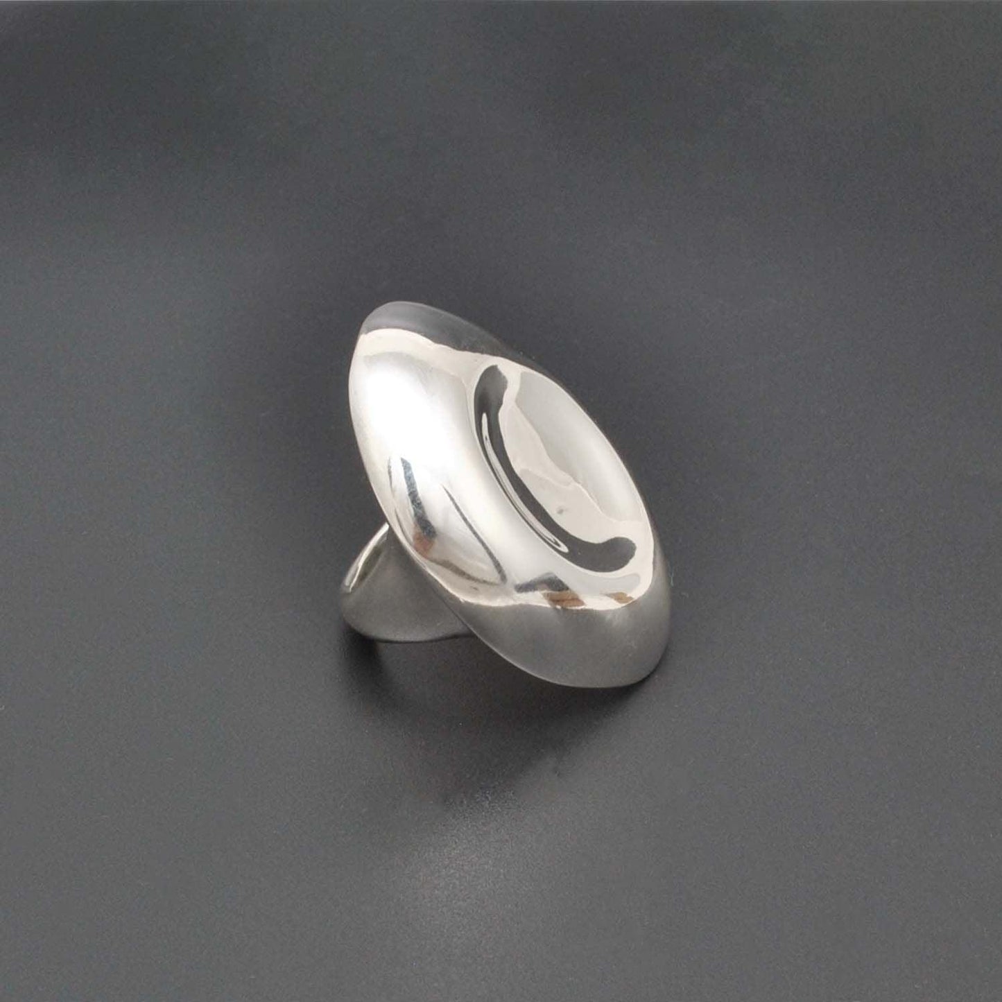 Long contemporary sterling silver ring - Kanika Creations