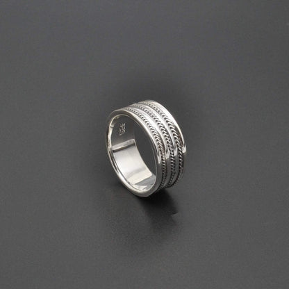 Solid 925 Silver Classic Wedding Bands Size 9 - Kanika Creations