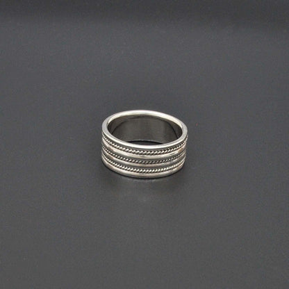 Solid 925 Silver Classic Wedding Bands Size 9 - Kanika Creations