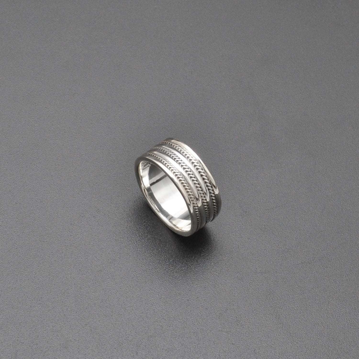 Solid 925 Silver Classic Wedding Bands Size 9 - Kanika Creations