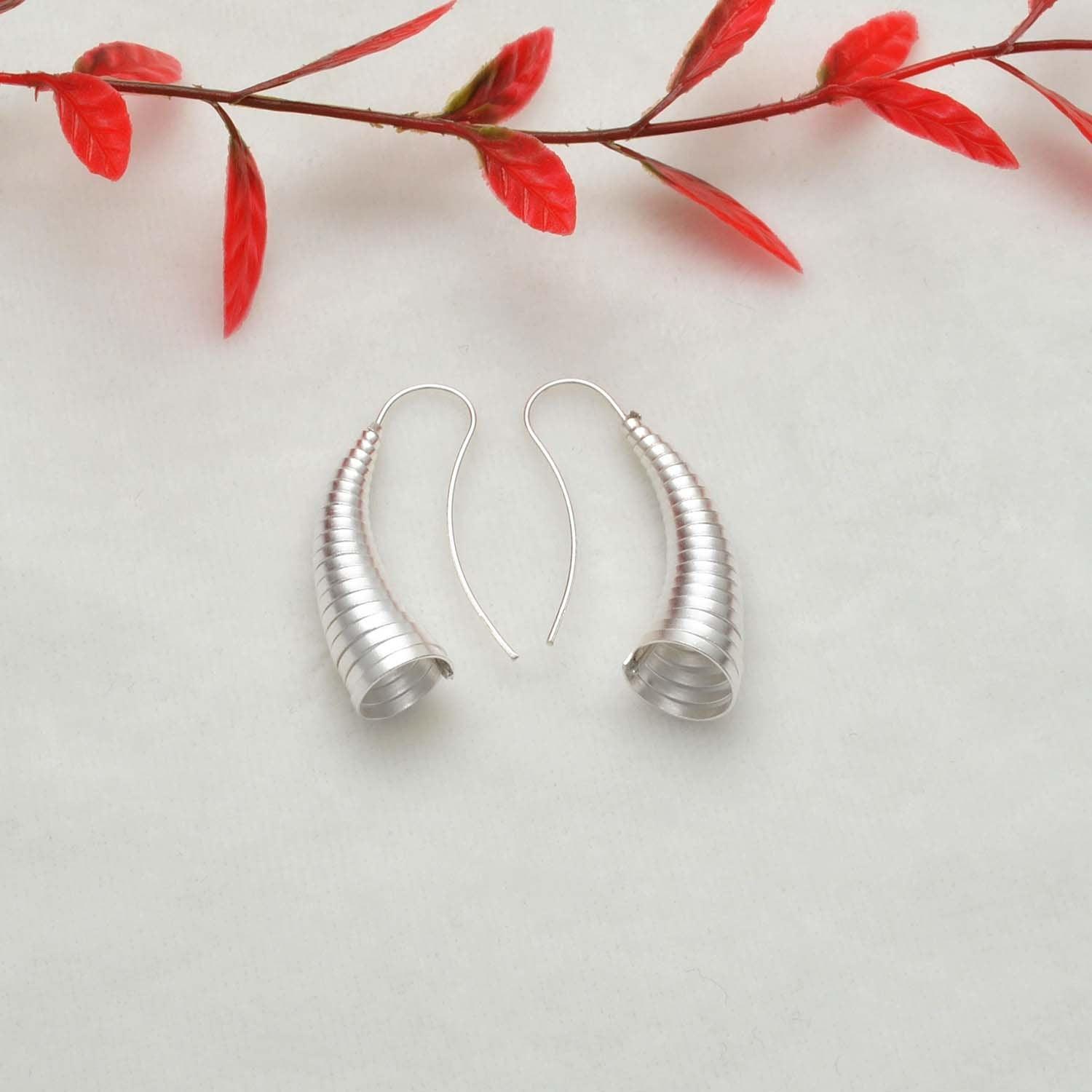 Sterling silver tribal cone earrings - Kanika Creations