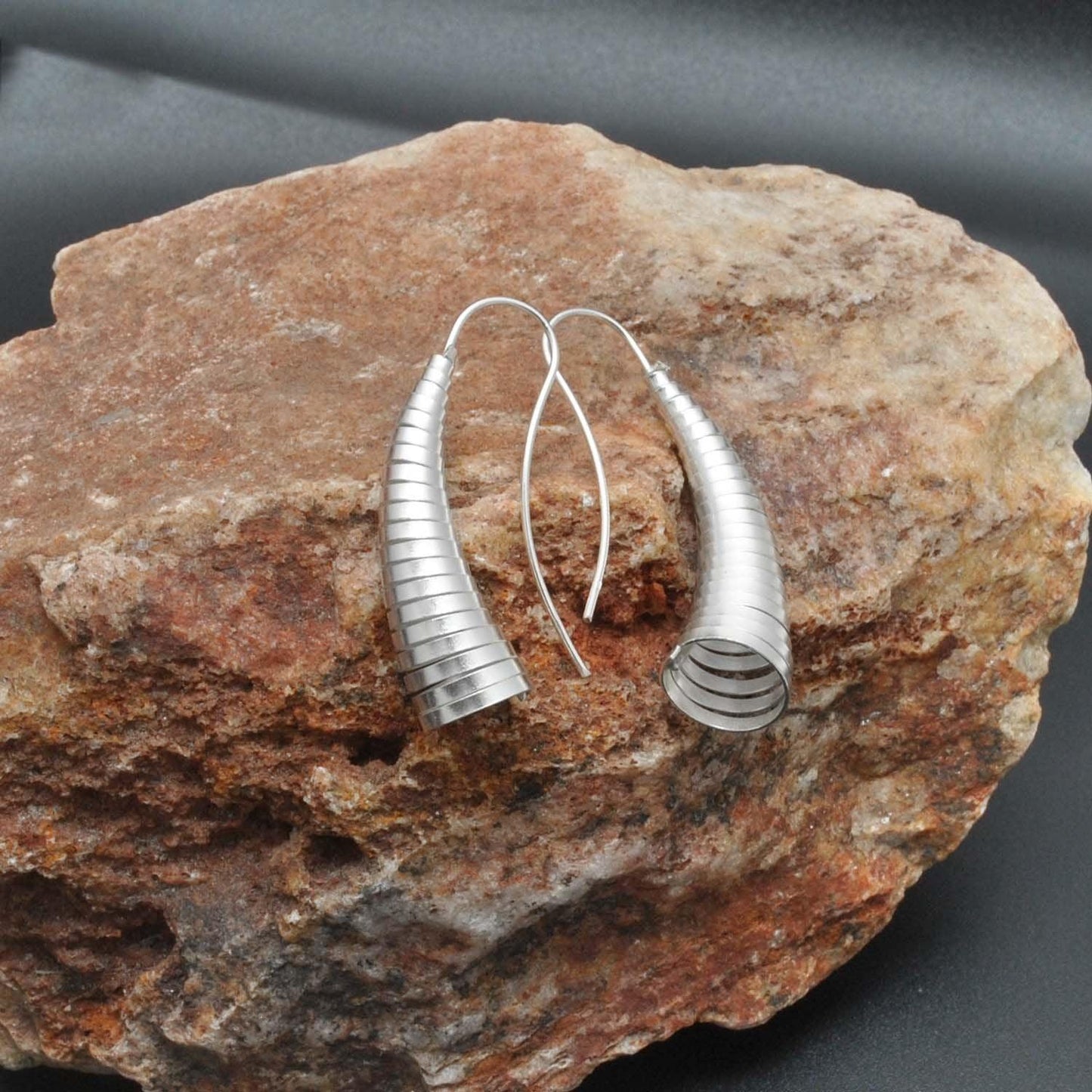 Sterling silver tribal cone earrings - Kanika Creations