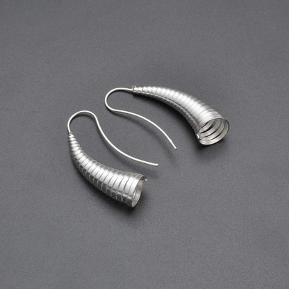 Sterling silver tribal cone earrings - Kanika Creations