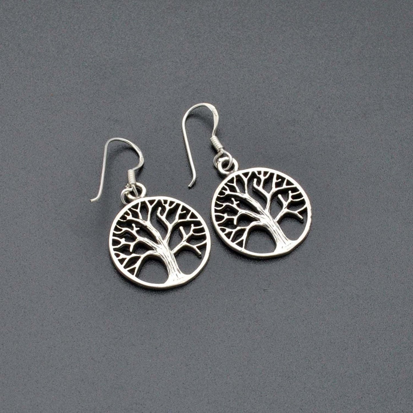 Tree of life silver Dangle Earring - Kanika Creations