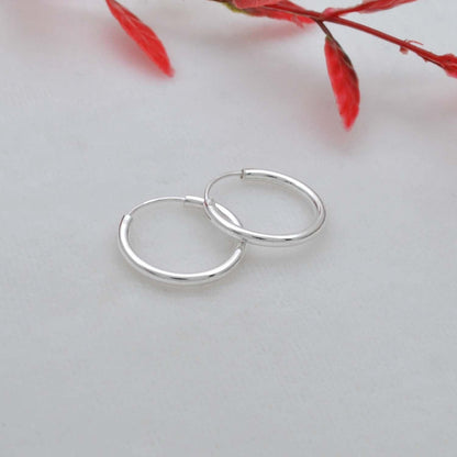 Cartilage Small Hoop Silver Earrings - Kanika Creations