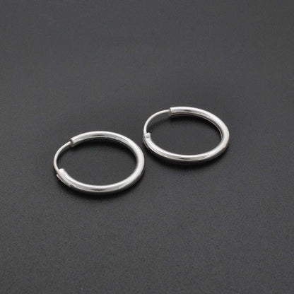 Cartilage Small Hoop Silver Earrings - Kanika Creations